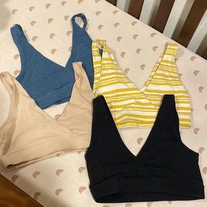 Lot of 4 Pact Organic Maternity/Nursing Bras